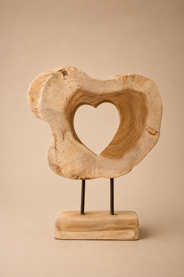 Deco de mesa "Corazón" de madera A40cm - MB472025