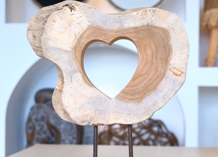 Deco de mesa "Corazón" de madera A40cm - MB472025