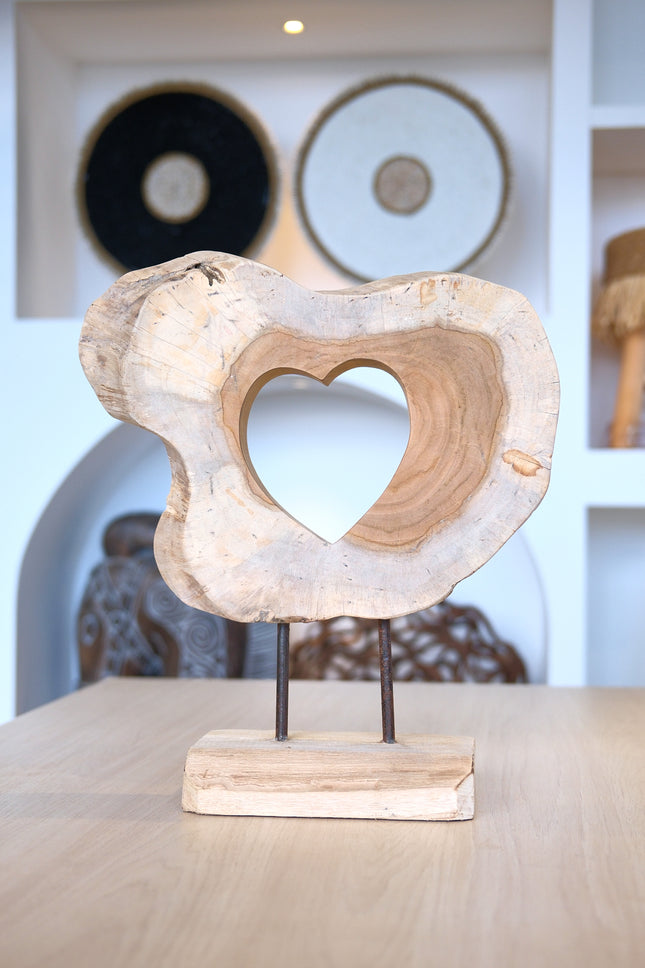 Deco de mesa "Corazón" de madera A40cm - MB472025