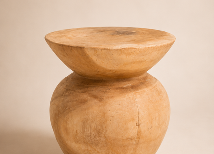 Mesa auxiliar de madera D35 cm  - MB6332025A