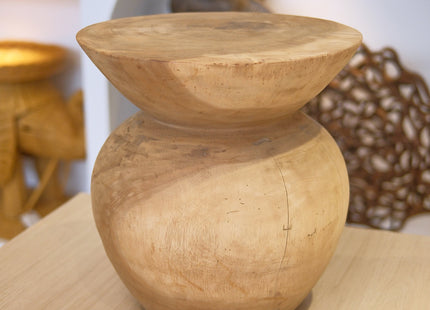 Mesa auxiliar de madera D35 cm  - MB6332025A