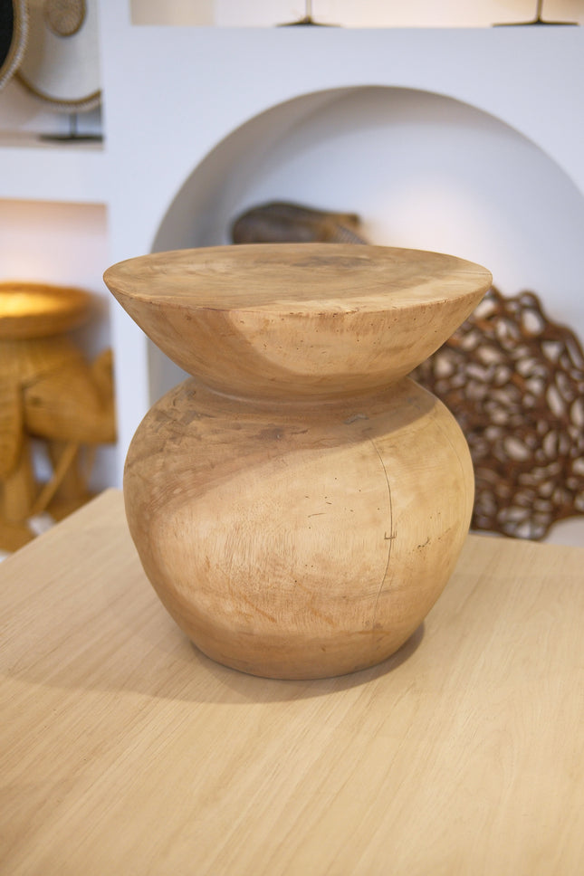 Mesa auxiliar de madera D35 cm  - MB6332025A