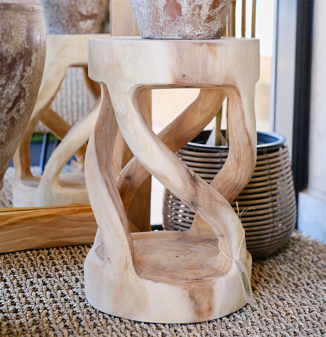 Taburete "Onda" de madera A30cm - MB887