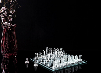 Juego de ajedrez de vidrio 25x25cm - MG3328