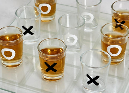 Juego de shots de "Tres en raya" de vidrio - MG3371