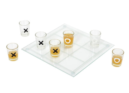 Juego de shots de "Tres en raya" de vidrio - MG3371