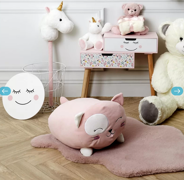 Almohada de peluche de gato rosa - PE9806