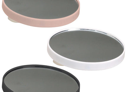 Espejo de  5 Aumentos "Cosmetic club" D9cm, plástico con ventosas  doble cara - SB10179