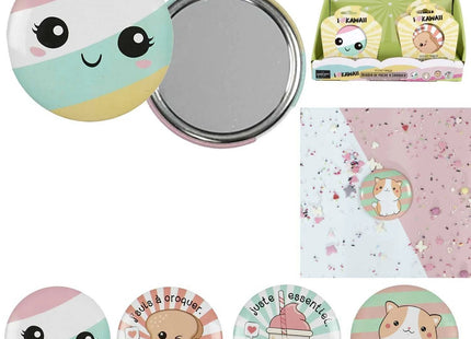 Espejo de bolsillo "Kawaii" 1 pieza - SC0666