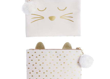 Estuche de PVC con estampado de gato 15x18cm - SC29129