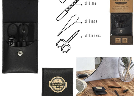 Kit de manicura para hombre con 4 accesorios en bolsa - SC29529