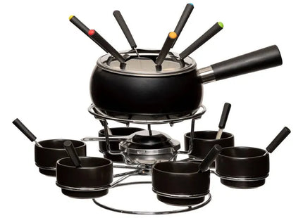 Set Fondue giratorio negro