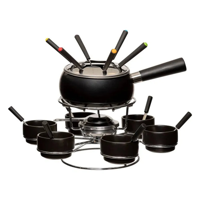Set Fondue giratorio negro