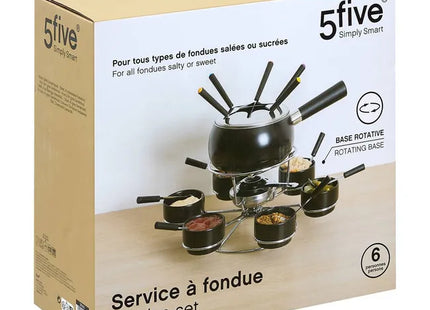Set Fondue giratorio negro