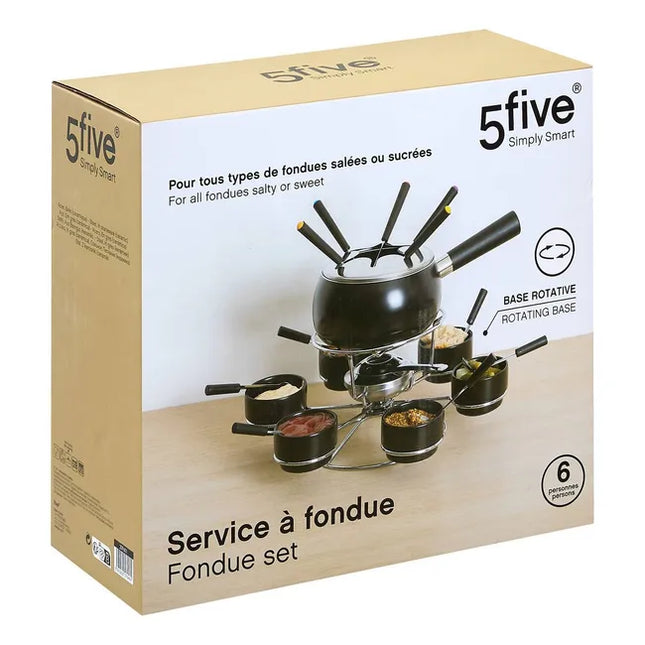 Set Fondue giratorio negro