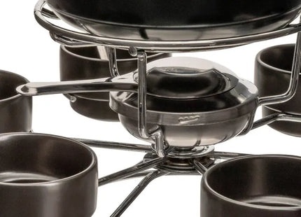 Set Fondue giratorio negro