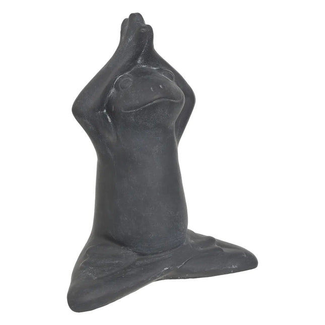 Estatuilla de rana para exterior "Lia Grey" A18cm en cemento - 206232